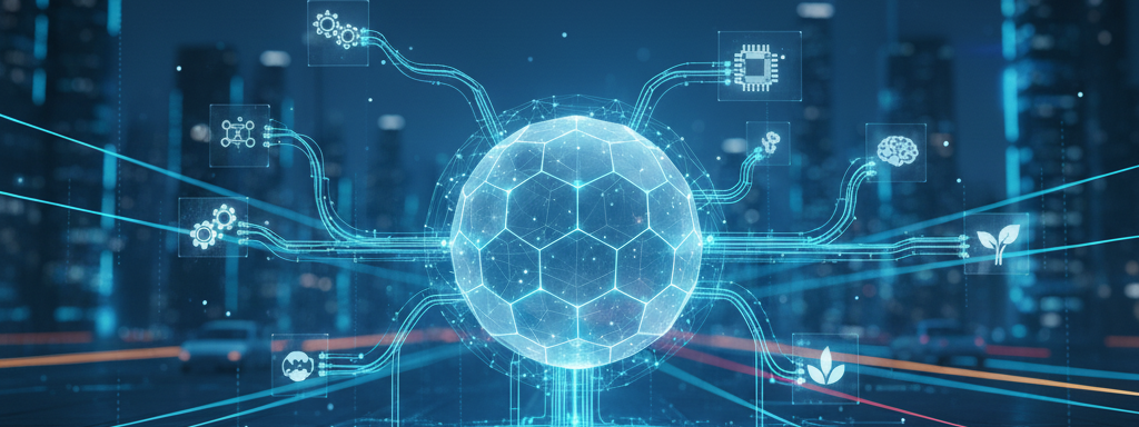 A network of interconnected ideas and projects representing collaboration